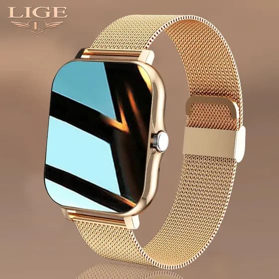 LIGE relogio inteligente masculino e feminino com à prova d 'água masculina Smartwatch Women relógio