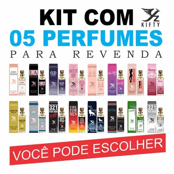 Kit 5 Perfumes 15ml Exclusivo