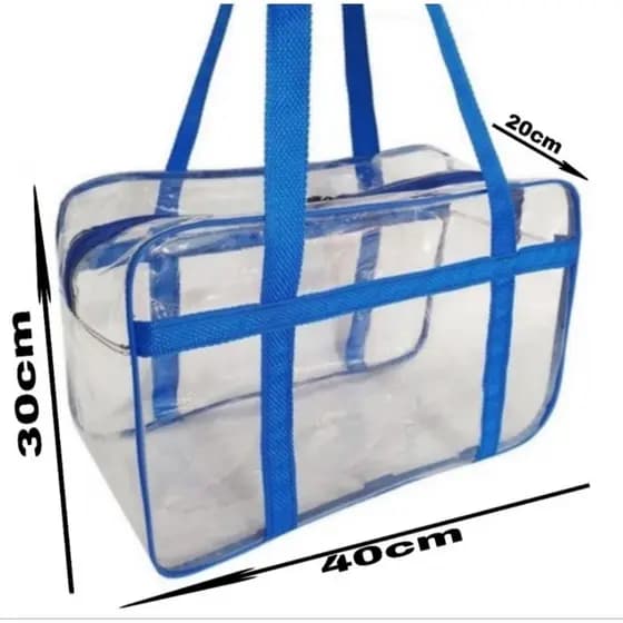 Bolsa Malote Cristal AZUL /G020.