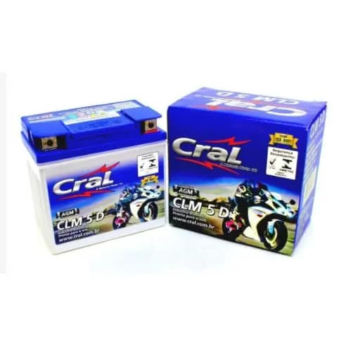 Bateria Moto 5 ou 6 Amperes Titan fan 125 150 160 Xre300 Fan150 Biz125 Pop cral