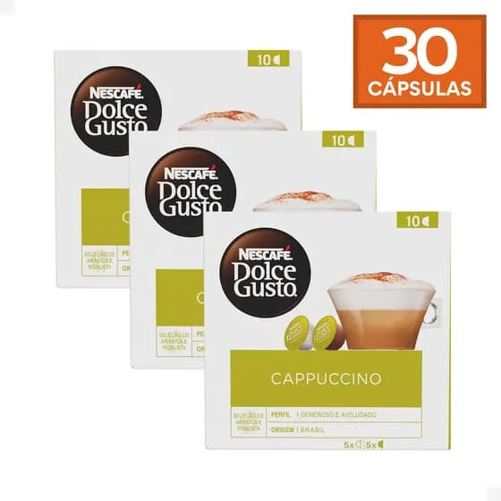Combo 30 Cápsulas Nescafé Dolce Gusto Cappuccino