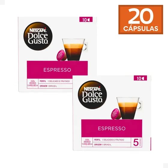 Combo 20 Cápsulas Dolce Gusto Espresso