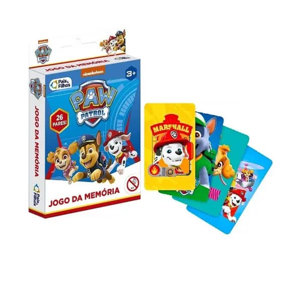 Jogo da Memória Patrulha Canina Pais & Filhos Jogo Educativo