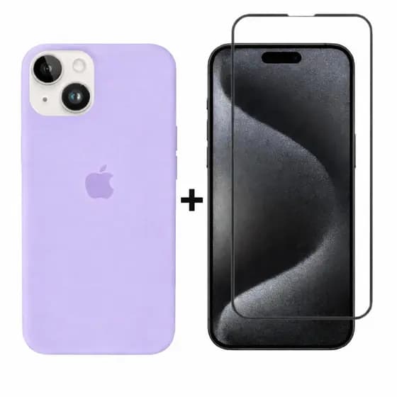 Kit Case Colorida Para iPhone XR 11 12 13 14 15 16 + Película Vidro 3D Temperado - Nanclares