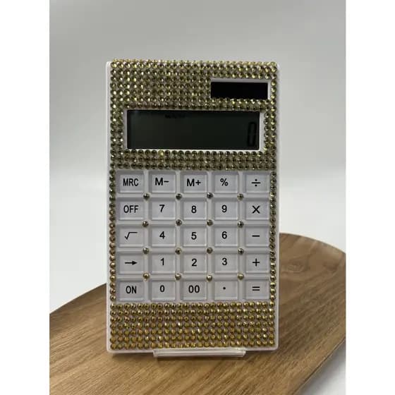 Calculadora Com Strass Ideal Para Usar No Seu Trabalho