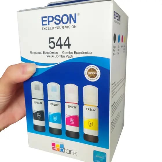 Tinta Original Kit 4 Cores Epson Ecotank L3150 L3250 L3210 T544