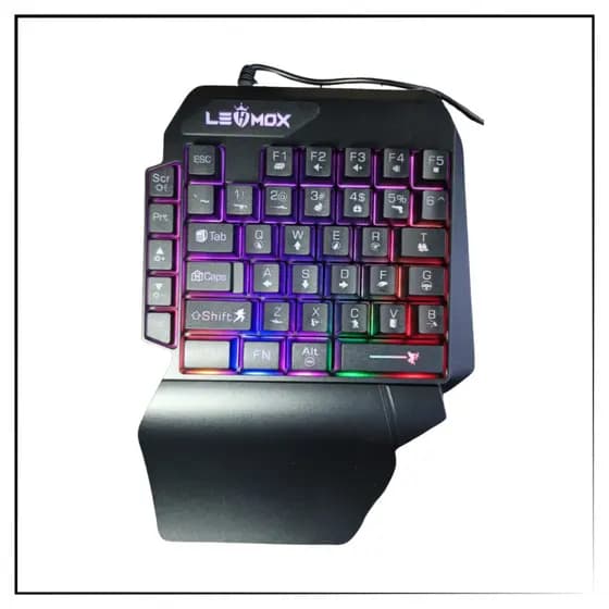 Novo Teclado Gamer Uma Mão Sem Interrupção Retroiluminado Ley-2083 Lehmox