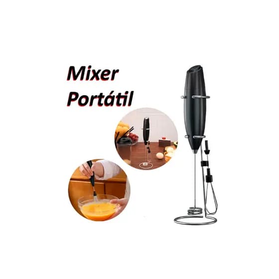 Mixer Portátil com Suporte Tomate SRQ-019 | Ideal para espumador de Leite, Shakes