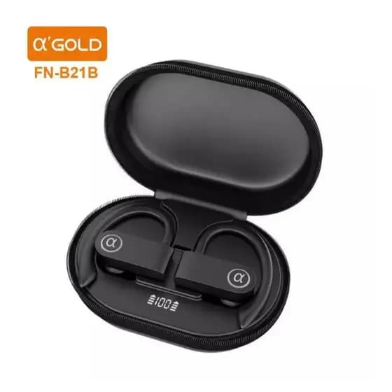 Fone de Ouvido Esportivo de Pendurar na Orelha AGOLD Bluetooth 5.3 à Prova d'Água IPX5