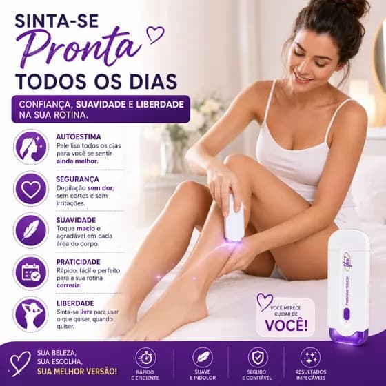Removedor de Pelos Elétrico Portátil Sem Dor Recarregável Kaze Depilador Suave Feminino