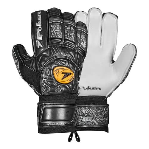 Luva De Goleiro Futebol De Campo Profissional Firmness 4 Preto Tamanho 9