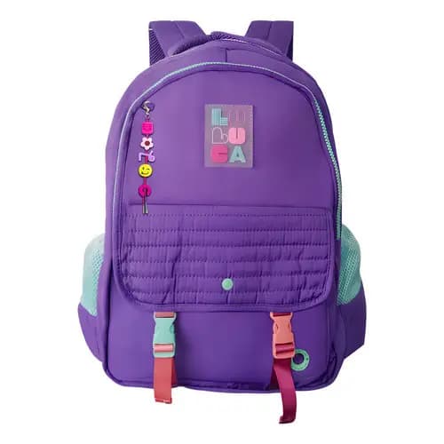 Mochila De Costas Luluca Feminina Escolar Juvenil Cor Roxo