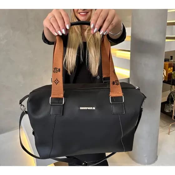 Bolsa Feminina Tiracolo Grande Alça Gorgorão Ombro Bolso Interno Casual Espaçosa Dia a Dia
