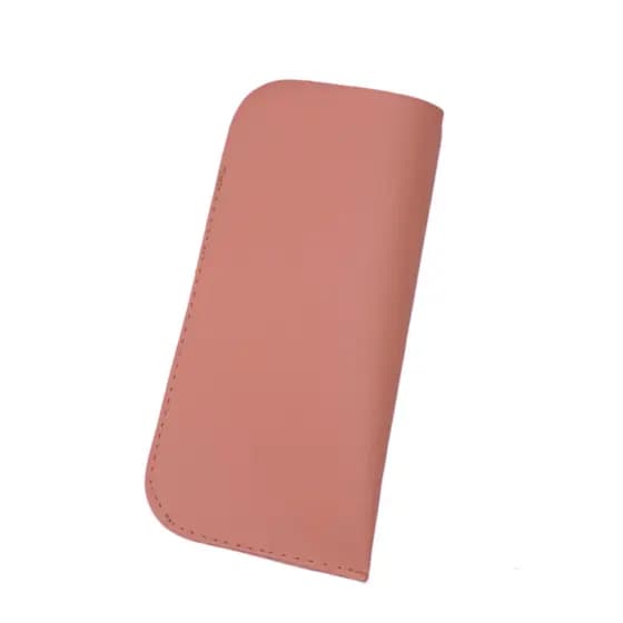 Capinha Porta Oculos de Sol Rosa Estojo para Oculos de Grau Feminino Masculino Couro Sintetico Rosa