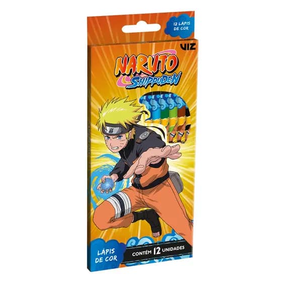 Lápis de Cor Naruto anime - 12 Cores - Viz