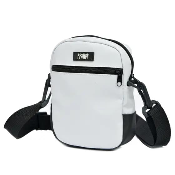 Bolsa Shoulder Bag Branca Transversal Masculina E Feminina