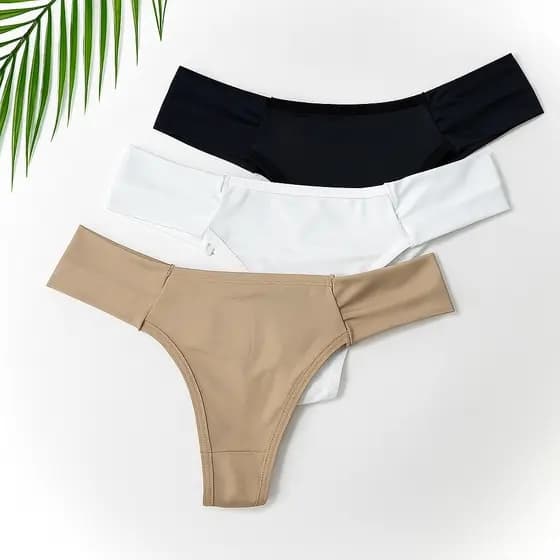 Kit Calcinhas Fio Duplo Com Lateral Dupla Conforto Nude Com Forro em Algodão Tecido Premium