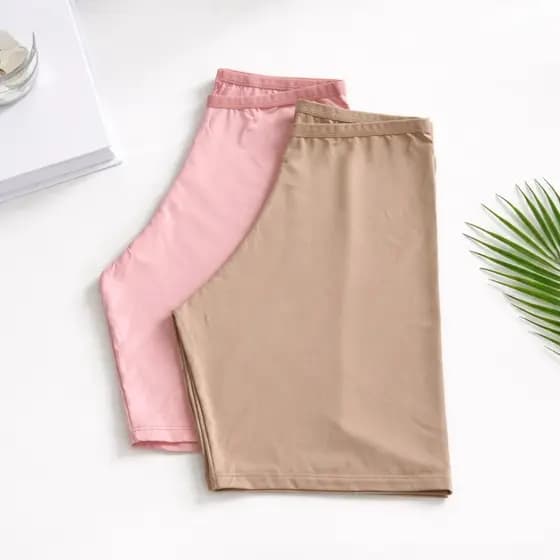 3 Short íntimo Anágua longo Chocolate Nude MicroFibra