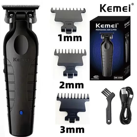 Máquina de Acabamento e Corte de Cabelo e Barba Kemei 2299