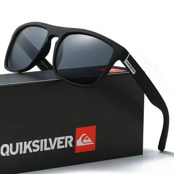 Óculos de Sol Quiksilver Preto Com Caixa + Flanela + Bag Quiksilver