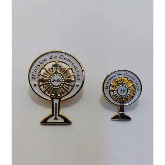 BROCHE OSTENSÓRIO MINISTRO DA EUCARISTIA DOURADO