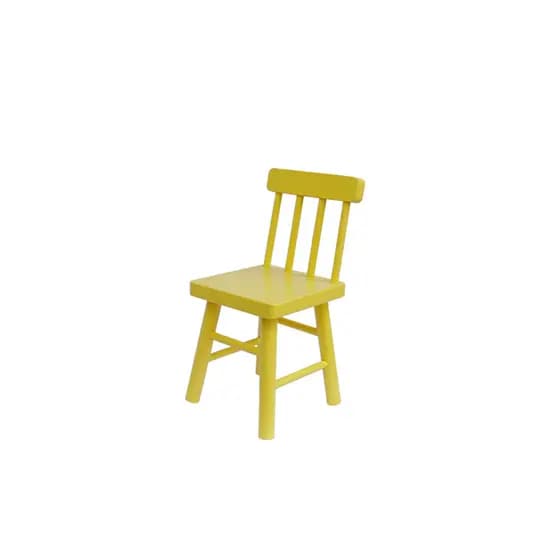 Cadeira Infantil em MDF 23cm de Altura Amarelo
