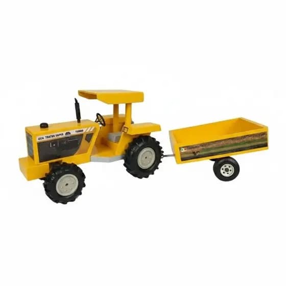 Trator com Reboque Infantil em Madeira Alf