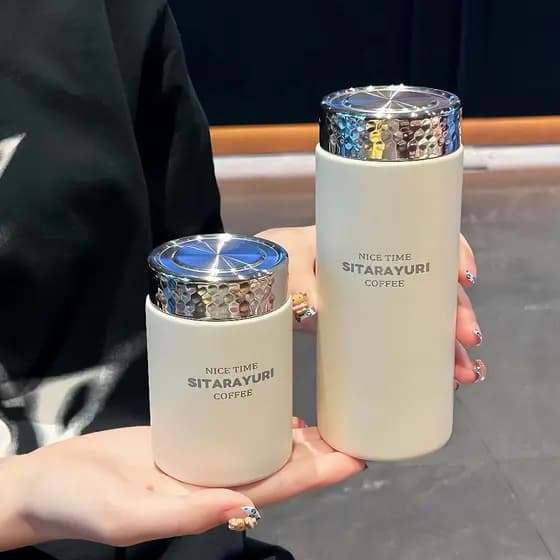 Mini garrafa térmica de aço inoxidável portátil bolso gelo água garrafa de café cor esportes