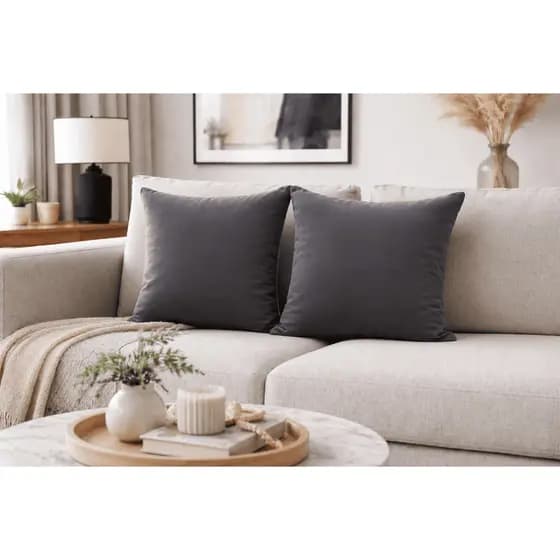 Kit 2, 4 ou 6 Capas de Almofada Suede Decorativa (Toque Aveludado) Com Zíper Invisível
