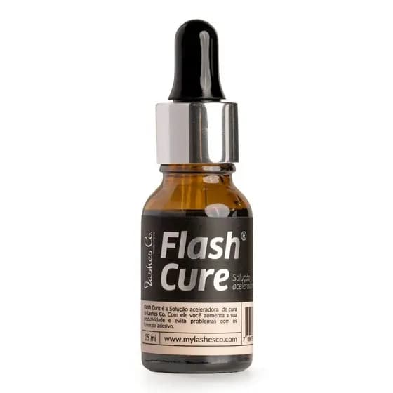 Flash Cure Lashes Co Acelerador e Finalizador Extensão de Cílios 15ml
