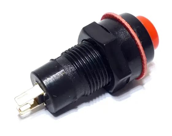 Kit 100 Botões de Pulso Vermelho DS-213 VM 2 Terminais