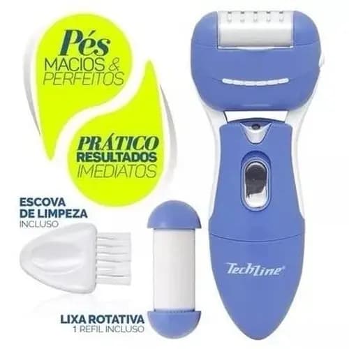 Lixa De Pé Elétrica Tira Calos Esfoliador Portátil Techline