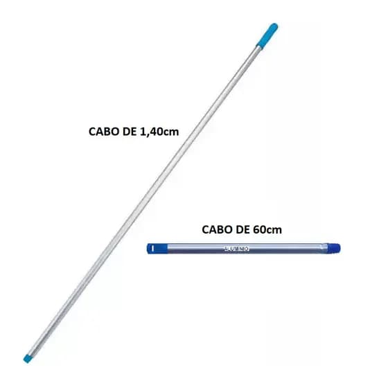 Cabo De Vassouras Rodos Esfregões 0,50cm ou 1,40mt De Aluminio Com Manopla