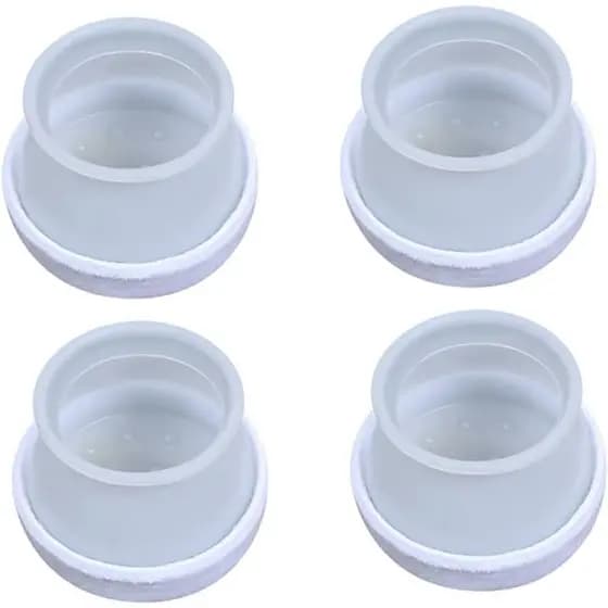 Kit 4 Almofadas Capas Protetoras Para Pés De Cadeira Mesa Móveis Proteção Pisos Chão Multiuso