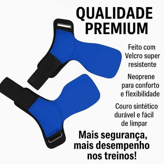Luva Hand Grip Couro Sintetico Sem Furo Academia Hipertrofia Crossfit Premium Promoção