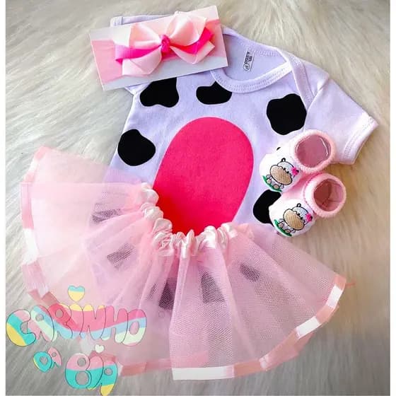 Body mesversário bebê menina - Vaquinha