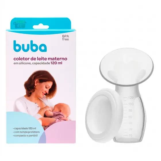 Coletor De Leite Materno Em Silicone Buba 120ML Amamentação Infantil Supermacio Aleitamento Do Bebê