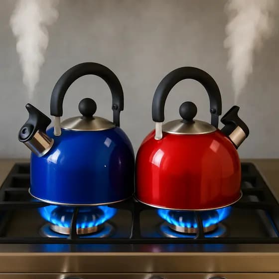 Chaleira Com Apito Tampa Em Aço Inox Cromada - Cores Sortidas