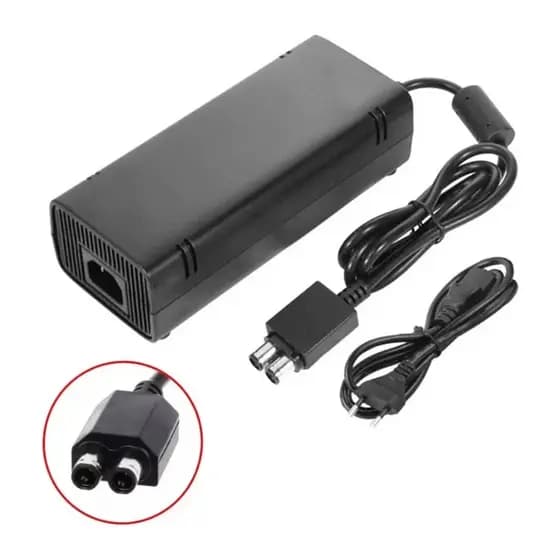 Fonte Para Xbox 360 Slim 2 Pinos Bivolt Cabo De Energia Biv Voltagem de entrada (Bivolt)