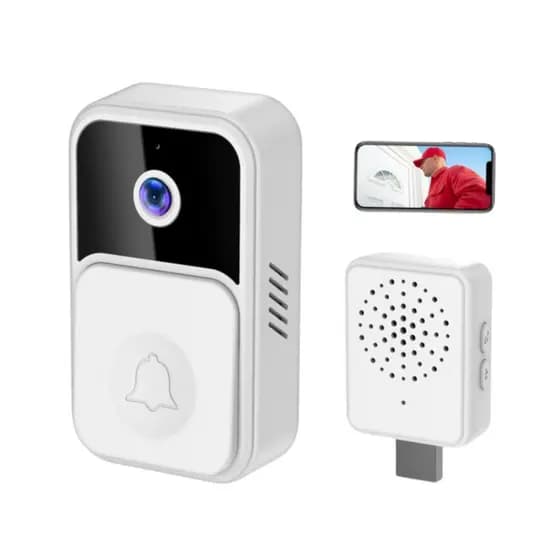 Campainha Com Câmera Vídeo Porteiro Sem Fio Wi-Fi HD Inteligente Smart Home Vê Pelo Celular