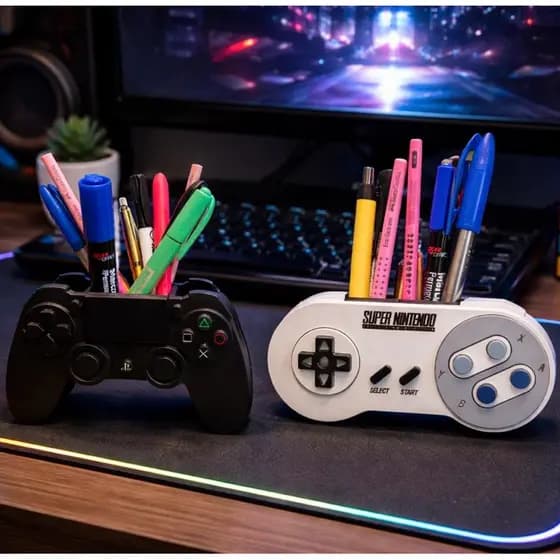 Porta Caneta e Lápis XBOX PS4 Super Nintendo
