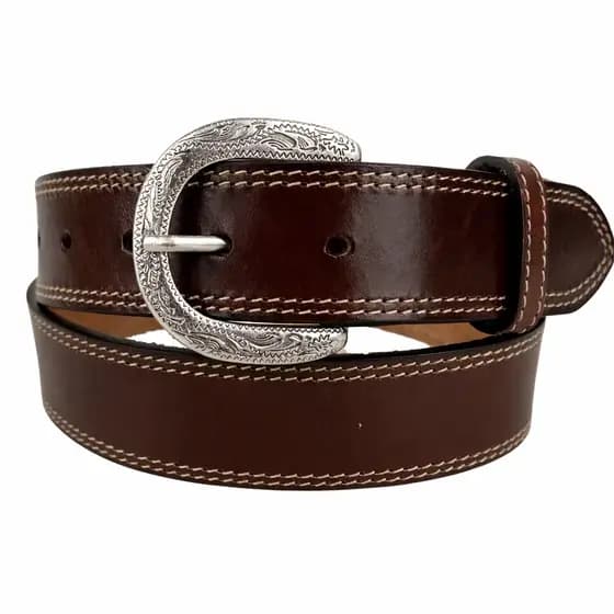 Cinto Marrom Western Casual Esporte em Couro Sintético