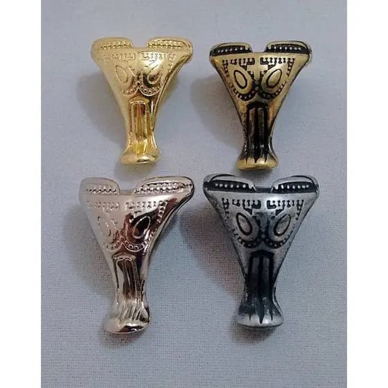 Kit Pezinho Metal 4 Unidades Pata Egípcia Pequeno Para Bandeja