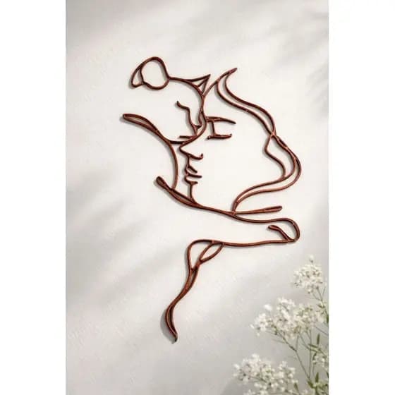 Desenho Escultura Decorativa 3D Minimalista Parede Moderna