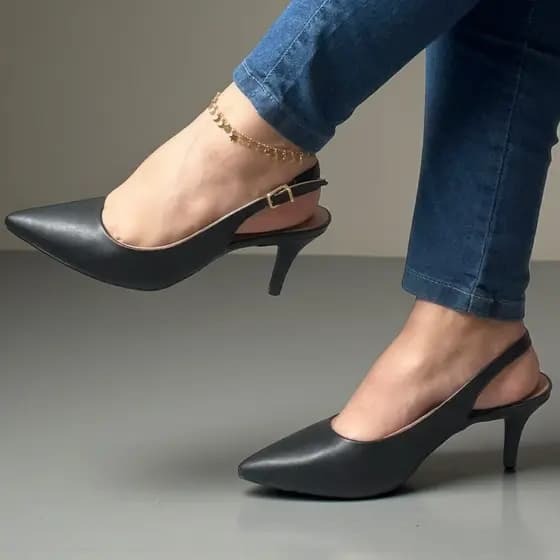 Scarpin Vizzano Salto Médio Fino Feminino SlingBack 1185.700
