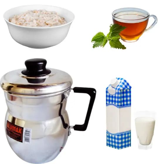 Fervedor Leiteira Jarra de Aluminio com Tampa Bojuda Cafe Cha Leite 2700ml Caneco Grande 2,7 Litros Canecão JSD