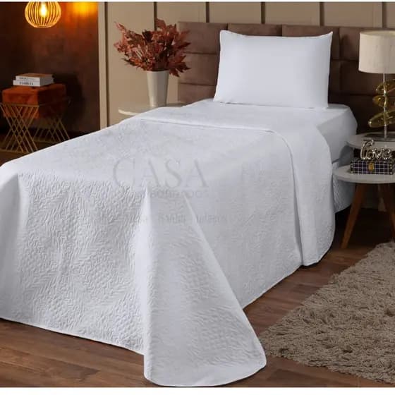 Kit Colcha Cobre Leito Solteiro p/ Cama Box e Fronha 02 pçs