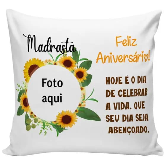 almofada personalizada com foto presente para madrasta almofada decorativa