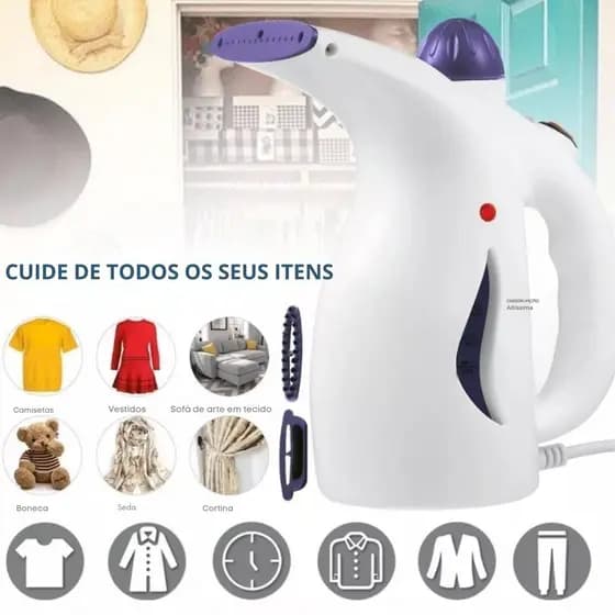 Passadeira de Roupas Vapor Pratico Vertical 200ml Viagem
