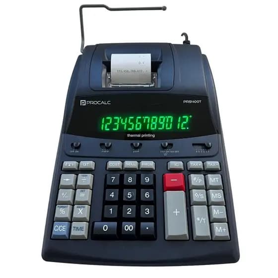 Calculadora de Impressão Térmica Profissional Procalc 12dig